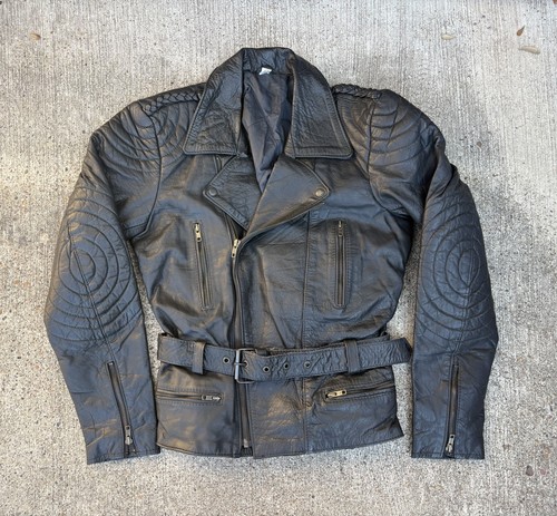 Giacca pelle vintage moto