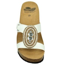 Dr Scholl POLIDORA Bioprint ciabatte donna pelle regolabili fibbia bianco ZEPPA