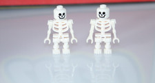 2x LEGO Skeleton Minifigure with straight Arms Halloween