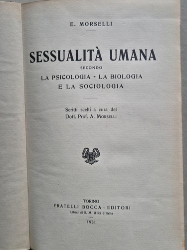 Morselli sessualità secondo - morselli,