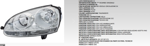 Faro principale proiettore - faro,