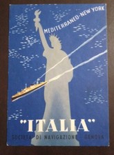 ITALIA - società di navigazione (Genova) - linea Mediterraneo - New York