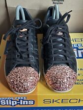 Adidas Superstar vintage anni 80 punta in metallo nero rame 3D taglia 5 Regno Unito