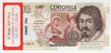 BANCONOTA PUBBLICITARIA FAC SIMILE MAGO NICOLA  CARAVAGGIO