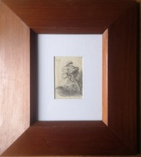 Giovanni Benedetto Castiglione, detto il Grechetto rara incisione cornice antica