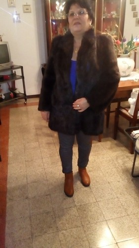 Pelliccia vera lapin made - , in