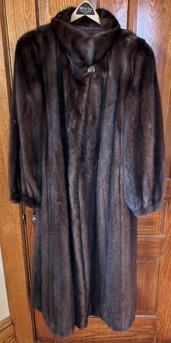 Cappotto visone uomo mogano