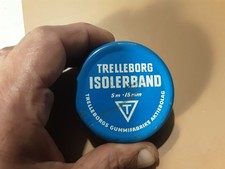 VECCHIA SCATOLINA LATTA NASTRO ADESIVO ISOLANTE TRELLEBORG SVEZIA ANCORA CON NAS