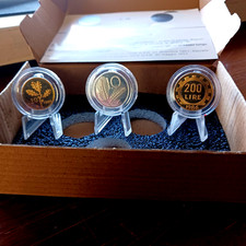 ITALIA TRITTICO 1986 PROOF FDC. 20 LIRE+10 LIRE+ 200 LIRE.