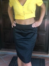 Gonna longuette nera Pinko tessuto semilucido usata 1 volta taglia 42