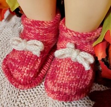 SCARPE  Pantofoli  Calzini bimbo/bimba In Lana  Invernali Realizzato A Mano