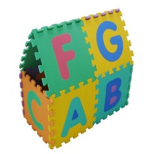 Tappeto Tappetino Puzzle Gomma EVA Colorati Alfabeto Gioco Bambino 36 PZ 30 X 30