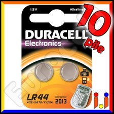 10 PILE DURACELL LR44 BATTERIE