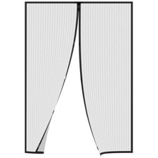 Tenda Zanzariera Magnetica Con Calamita Per Porta Balcone 140 x 240 Cm Nera