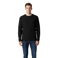 T-shirt nera a costine a