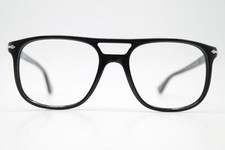 Occhiali Persol GRETA 3329-V Nero Argento Ovale Montatura Occhiali Nuovi