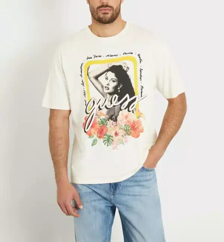 Guess cotton shirt with - guess, t-shirt