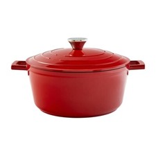 Pentola cocotte casseruola copperchio rosso forno olandese cucina sana