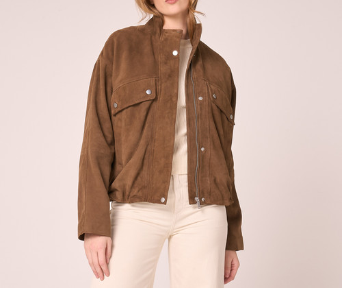Bomber pelle scamosciata - in,