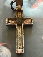 Antica Reliquia Crocifisso Santa Croce "legno dall'albero della cattedrale" 1930