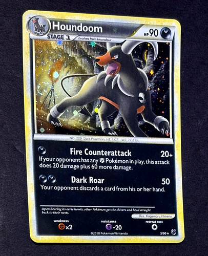 Carta pokemon houndoom 2010 - pokemon,