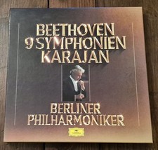 COFANETTO BEETHOVEN 9 SINFONIE DIRETTE DA KARAJAN -8 VINILI 33 GIRI- BUONO STATO