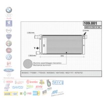 RADIATORE ACQUA MOTORE FIAT CINQUECENTO 170 SEICENTO 600 187 0.9 1.1 109001