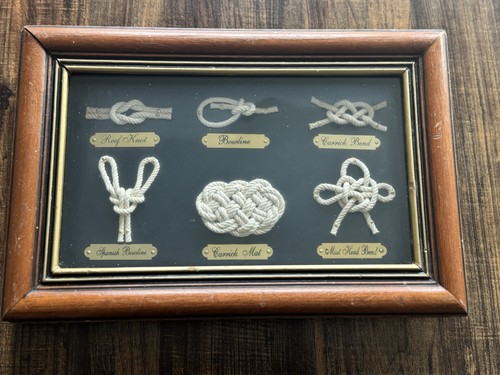 Vintage nautical framed wood - nautical,