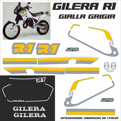 Gilera gialla kit - gilera, adesivi