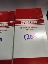 NUOVO!! DYKEM Marcatore Industriale Permanente, a Base di Inchiostro, Nero, Medio, 16003, 12PK 