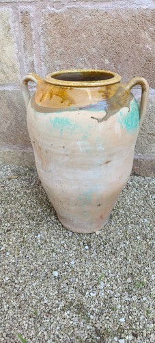 Vaso terracotta smaltata - , verde