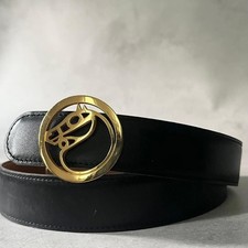 Cintura HERMES fibbia cavallo periodo reversibile nera