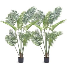 VEVOR 1,5m 2 Alberi Artificiali di Palma Areca Catechu Pianta Finta Realistica