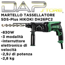 HIKOKI - Martello tassellatore mod. DH26PC2 830W 3 modalità - TRASPORTO INCLUSO
