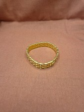Bracciale vintage intrecciato placcato oro - anni '80 - chiusura a cricchetto...