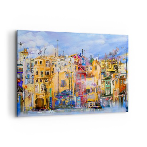 Quadro tela 120x80cm città - tela,