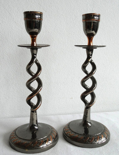 Zwei kerzenständer messing - zwei,