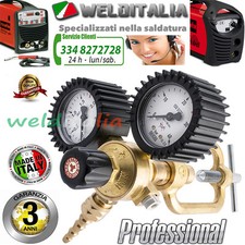 RIDUTTORE DI PRESSIONE ACETILENE 2 MANOMETRI STAFFA SALDATURA CANNELLO OXYTURBO