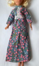 Maxi abito vintage anni 70 - Si adatta a Sindy, Barbie.  O bambole di dimensioni simili