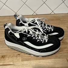 Sneakers donna Skechers Shape-ups taglia 8,5 nero/bianco 11809 tonificazione allenamento