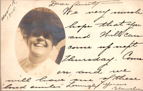 1904 rppc cappello ritratto - 1904,