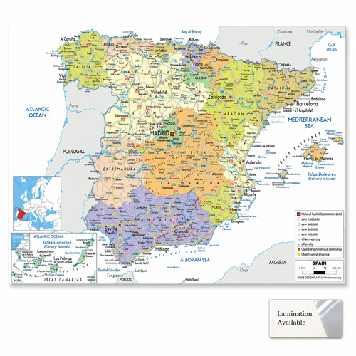 Mappa spagna portogallo - mappa, di