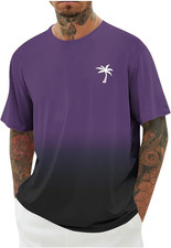 T Shirt Uomo Maglietta Da Uomo Colori a Contrasto Sportiva Estive Maniche Corte 