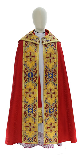 Piviale gotico rosso dorato - piviale,