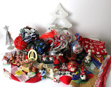 Maxi Lotto Addobbi Natale Misti Decorazioni Vintage Albero Palle Ghirlande Stock