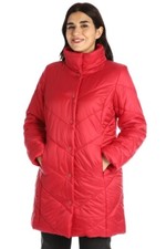 Piumino rosso in raso tecnico