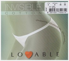 Slip Donna tanga vita bassa, Lovable, cotone, invisibile, articolo 10147