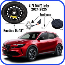 Ruotino Di Scorta 4Fori Da 18 Per Alfa Romeo Junior Cric Chiave Sacca 125/70 r18