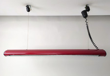 PortaLampada 2 Neon uffici/scrivania tavolo Disano vintage bordeaux 135cm-80H