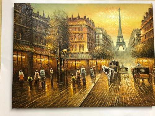 Dipinto olio parigi - ad, misura